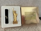 Vtg  Estee Lauder Dazzling Gold Statue Of Liberty Perfume Compact Both Boxes