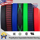 All Sizes   Colors 5 Ft - 100 Ft  Expandable Cable Sleeving Braided Tubing Lot