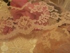 6yds 2 3 4  W  Peach Chantilly Floral Scalloped Victorian Lace edging    4 00