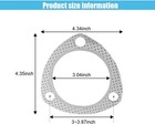 2pcs Car Exhaust Gasket  3  3-bolt Exhaust Pipe Flange Gasket Three-hole