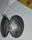 Antique Victorian Sterling Silver Floral Locket 20  Chain Aesthetic Movement