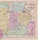1852 Northern States Map Original Ohio  Iowa Michigan Missouri Kentucky