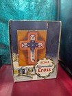Vintage Christmas Noma Glolite Metal Cross Lights Up Working Box