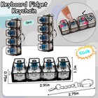2 Pcs Keyboard Fidget Toy  1 1 X 2 91 Inches  Transparent Black