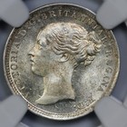 1870 Great Britain Silver Maundy 3p Threepence Ngc Ms 64
