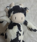 Jellycat Bashful Calf   Cow 12  Black White Plush Plushie Used