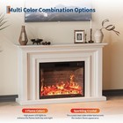 23  Ultra-thin Electric Fireplace Insert 12 Flame Color Remote Control   Timer