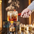 Mini Alcohol Camping Stove     Lightweight Brass   Aluminum Spirit Burner W  Stand