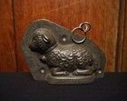 Antique Two Part Chocolate Mold Of A Sweet Laying Lamb With Little Bell By Anton