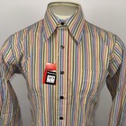 Nos Vtg 70s Dress Shirt Dagger Collar Disco Nik Don Quixote Medium Mens 15 5 34