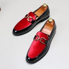 Green Brwon Black Pointed Wedding Oxford Shoes Men Loafers Formal Dress Footwear