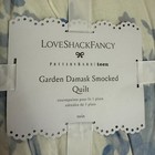 Pottery Barn Teen Loveshackfancy Garden Damask Smocked Quilt  Twin   Blue