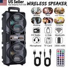 3000w Karaoke Box Portable Bluetooth Speaker Sub Woofer Heavy Bass Party remote