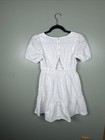 Vineyard Vines Girls   White Eyelet Puff-sleeve Dress Girls Size Large  14 