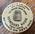 Celluloid Advertising Dice Shaker Dixon Crucibles With 5 Bone Dice Enclosed