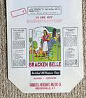 Vintage Bracken Belle Brooksville Ky  Enriched Flour Sack 10 Lb  Paper Bag
