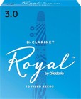 Rico Royal Bb Clarinet Reeds  Box Of 10 Strength 3