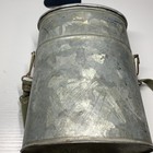 Vintage Galvanized Minnow Bucket  over Shoulder 