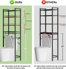 Over-the-toilet Storage Rack  4-tier Bathroom Organizer Shelf Over Toilet With A