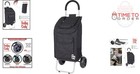 Foldable Shopping Cart Polyester Black With Wheels Removable Bag Utility