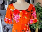 Vtg Diane s Honolulu Hawaiian Dress Traditional Muumuu Sz 10 Holoku Barkcloth