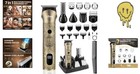 Electric Beard Trimmer Men Grooming Kit 7 Heads Electric Razors For Face Body