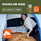 Ozark Trail 35f Flannel Lined Rectangle Adult Sleeping Bag - Brown  80  X 36  
