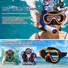 Diving Mask Adult Swim Goggles Anti-fog Glass Nose Cover Scuba Snorkel Set Use