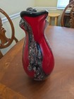 Vintage Hand-blown French 1950s Glass Vase 15 Inches Tall  Excellent Condition