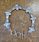 Taxco Mexican Modernist Bee      Insect 7    Long Bracelet 925 Sterling Silver New 