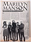 Marilyn Manson Interview-1996 Magazine 5pg Article Pinup Clipping-twiggy Ramirez