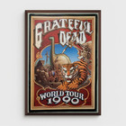 Grateful Dead World Tour 1990 Tiger Skeleton Vintage Poster Print 24x36