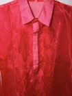 Filipino Barong Tagalog In Red Sz Xl