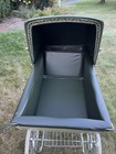 Vintage British Silver Cross Pram And Stroller  Green With Silver  Pre-owned