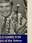 Milo Hamilton Commentator Authentic Signed Autograph Card Houston Astros    92 Hof