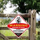 Signs  2 Pack  - Beware Of Dog   No Trespassing - Reflective Metal With Pre-dril