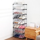 Small Shoe Rack  Narrow Stackable Shoe Shelf Organizer For Entryway  Doorway And