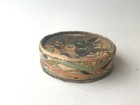 Antique Art Deco Vanity Kissproof Powder Box Damaged Flapper Girl Design 1929