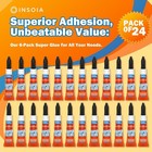 Super Glue Gel Clear Non-drip  24 X 3g All Purpose Strong Adhesive Ca Glue Quick