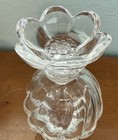 Vtg Rcr Royal Crystal Rock Venezia Glass W flower Shape Stopper Perfume Bottle