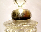 Antique Sterling Silver   Crystal Perfume Bottle Beautiful