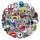 50 Pcs Sticker Horror Scary Skull Stickers Vinyl Skateboard  Luggage Pack Logo