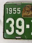 Vtg  South Dakota License Plate - 1955  Mount Rushmore  S  Dak -  39-1186