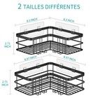 Corner Shower Caddy Adhesive Shelves No Drilling 2-pack  Rustproof Stainless