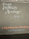 Antique 1920 Promotional Hard Cover Book For Page Military Academy