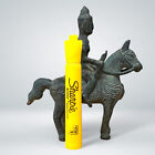 19th Century Burmese Bronze Nat Horse And Rider  6  Tall
