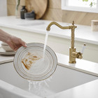 Antique Brass Kitchen Faucet  Copper Antique Kitchen Sink Faucet With 360 Swivel