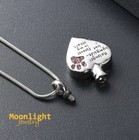 New Forever In My Heart Paw Pet Cremation Urn Keepsake Ashes Memorial Necklace
