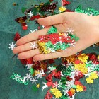 Christmas Glitter Confetti Table Decorations  Metallic Foil Style-b