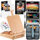 Artist Acrylic Paint Set  Painting Supplies Kit With Tabletop Sketch 12 Colors